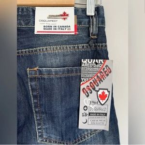 NWT - DSQUARED2 Size 29 Jeans Low Rise Blue White Y2K